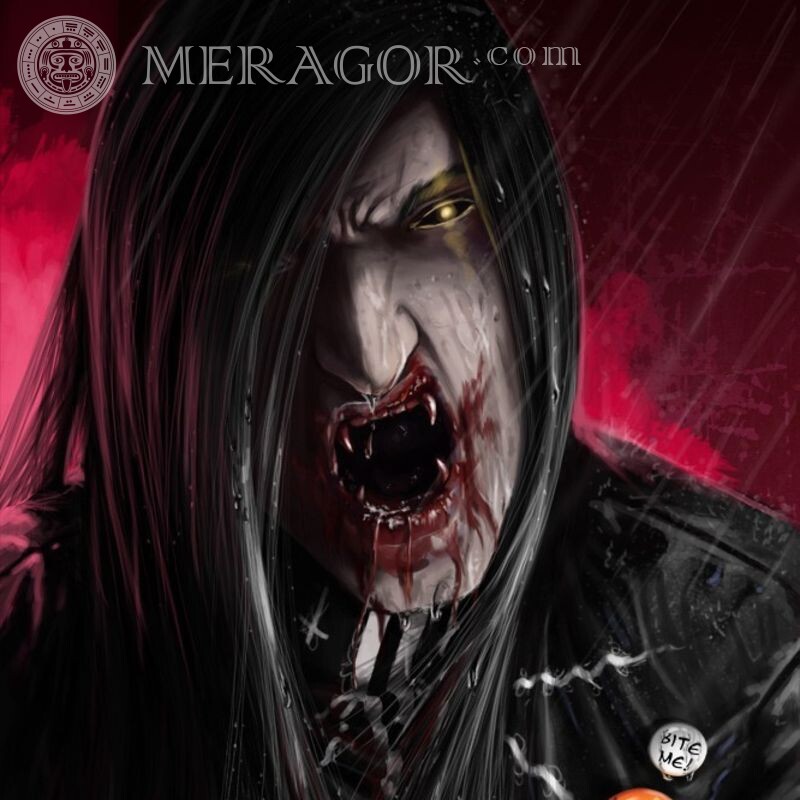 Жуткий вампир аватарка Вампиры Страшные