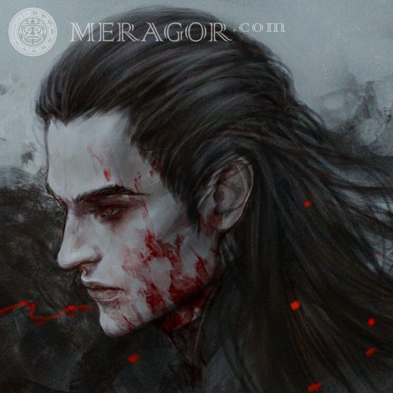 Arte com um vampiro no avatar | 0 Vampiros Anime, desenho Reds