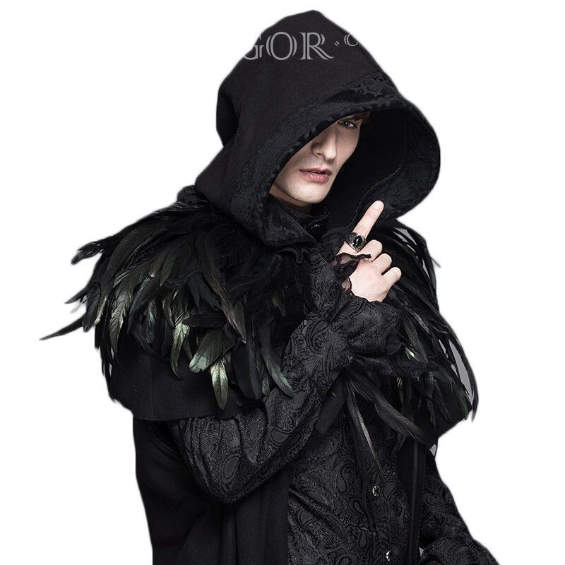 A man in a black hood for icon Hooded All games Without face