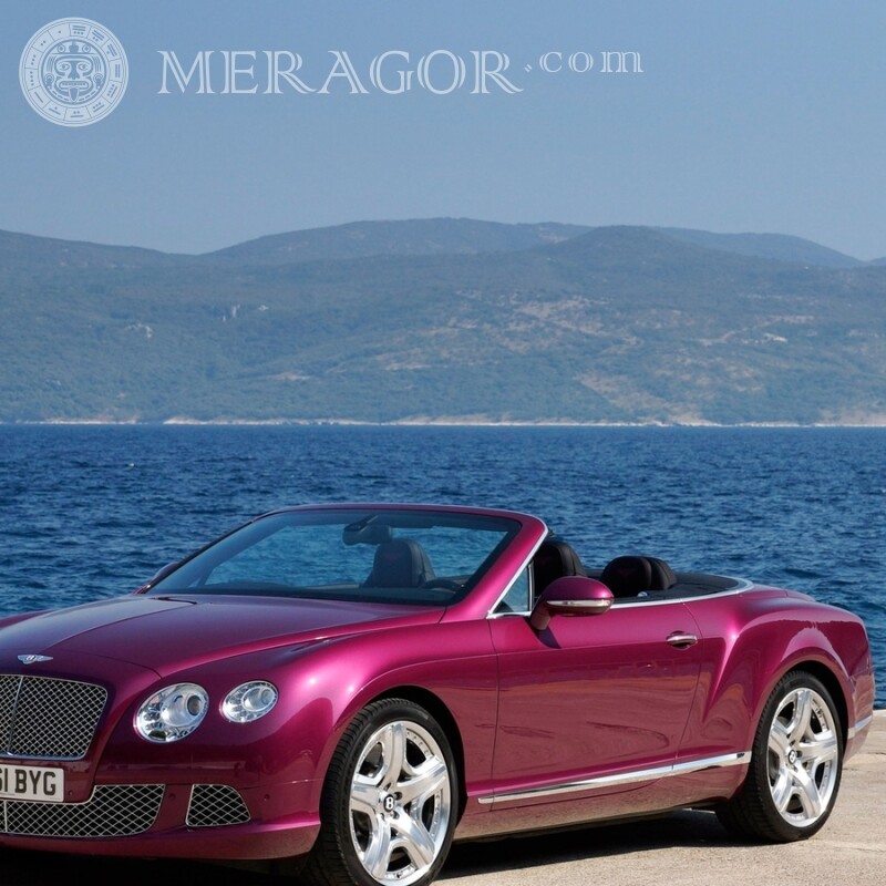 Bentley descargar foto en avatar para niña Autos Rojos Transporte