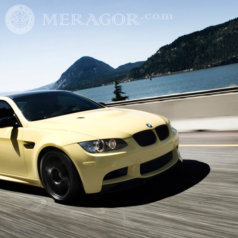Швидкий автомобіль BMW фотографія на аватар Автомобілі Транспорт
