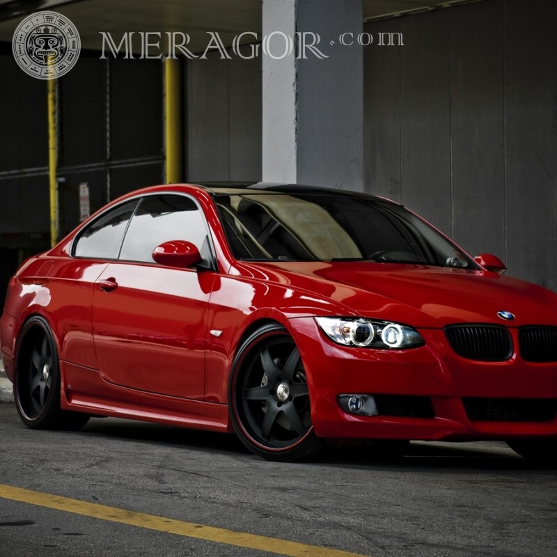 Автомобиль BMW картинка на аватарку Автомобили Красные Транспорт