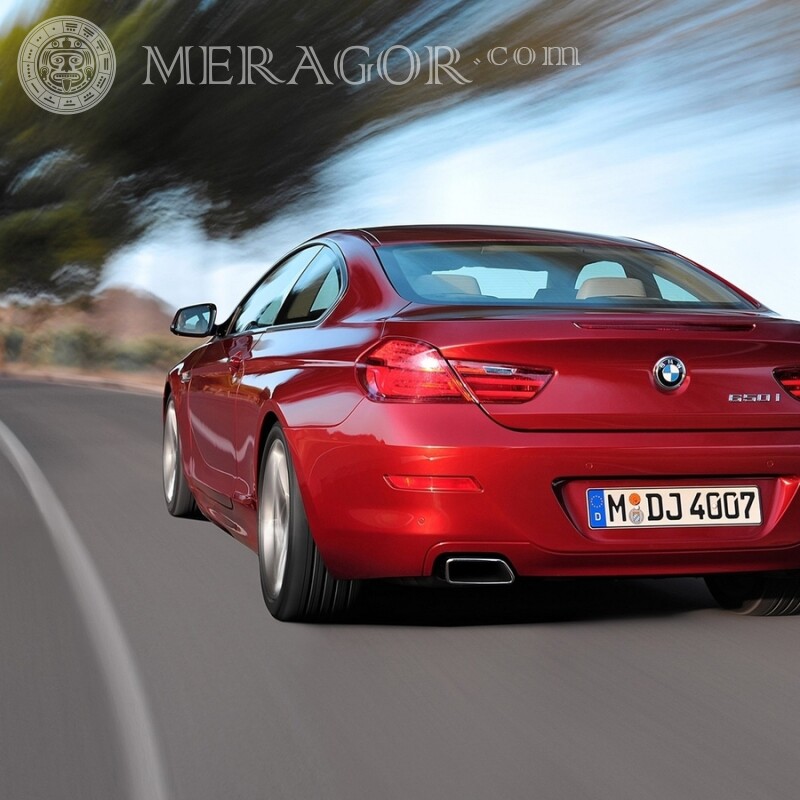 Авто BMW картинка на аватарку Автомобили Красные Транспорт