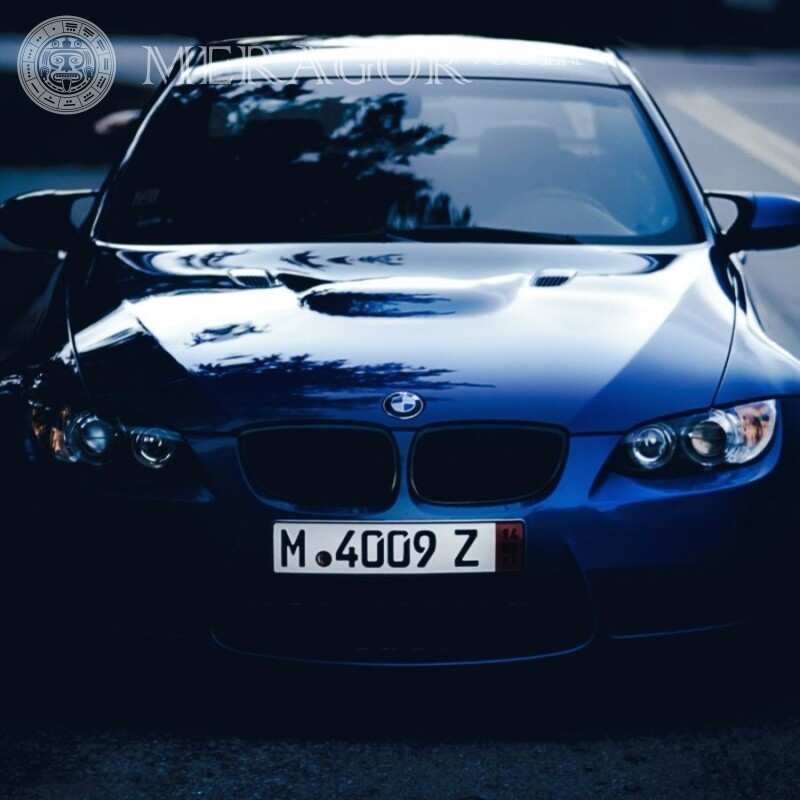 Фотка BMW на аватарку завантажити на комп'ютер Автомобілі Синій Транспорт