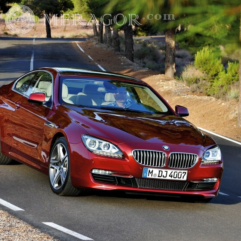 Фото BMW на аватарку для девушки Автомобили Красные Транспорт