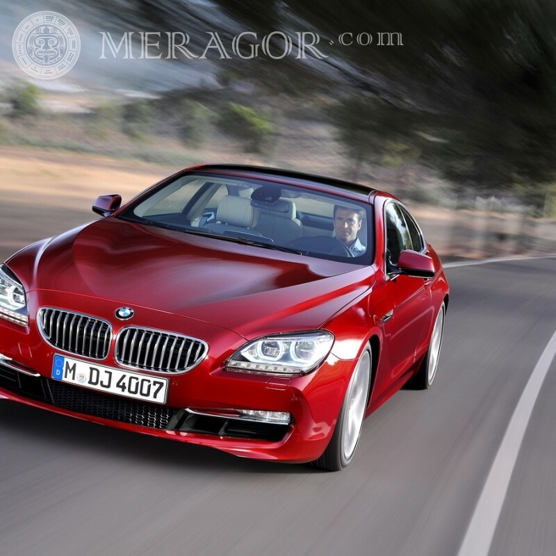 Картинка BMW на аватарку девушке Автомобили Красные Транспорт