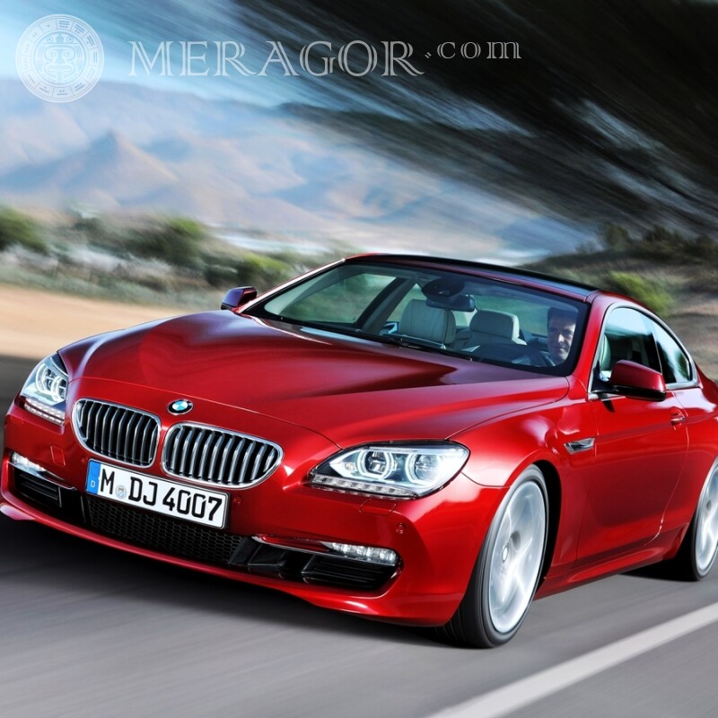Картинка BMW для девушки скачать на аву Автомобили Красные Транспорт