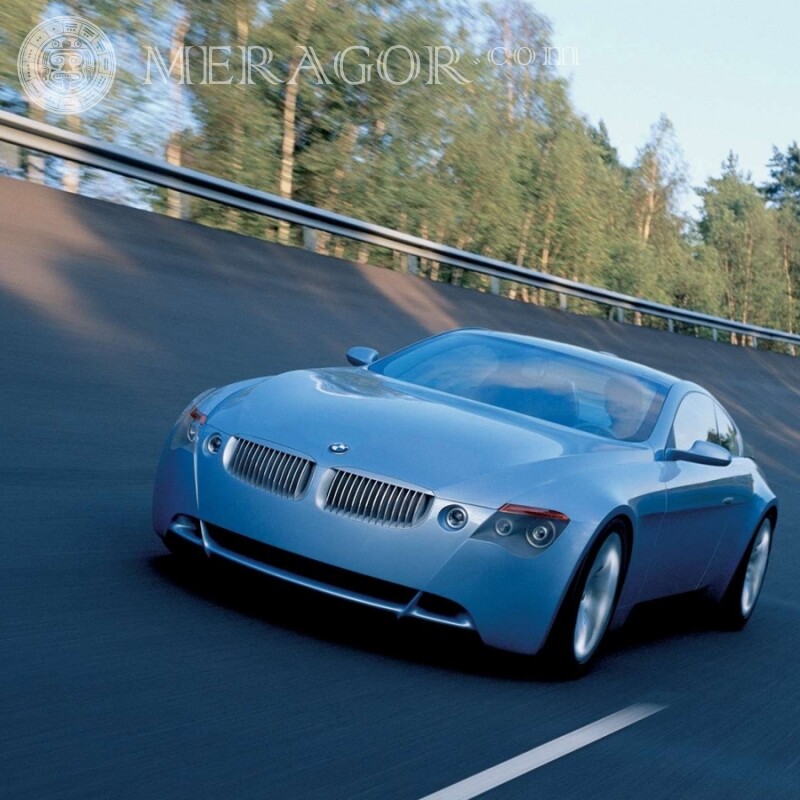 Foto de BMW en un avatar para un chico en TikTok Autos Azules Transporte