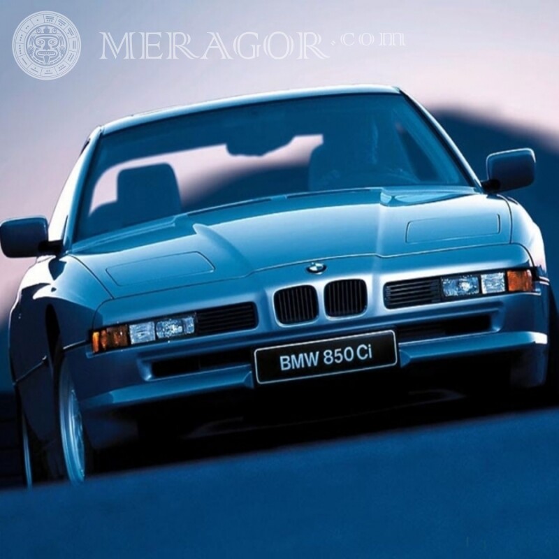 Descargar la foto de BMW en el avatar de un chico Autos Azules Transporte