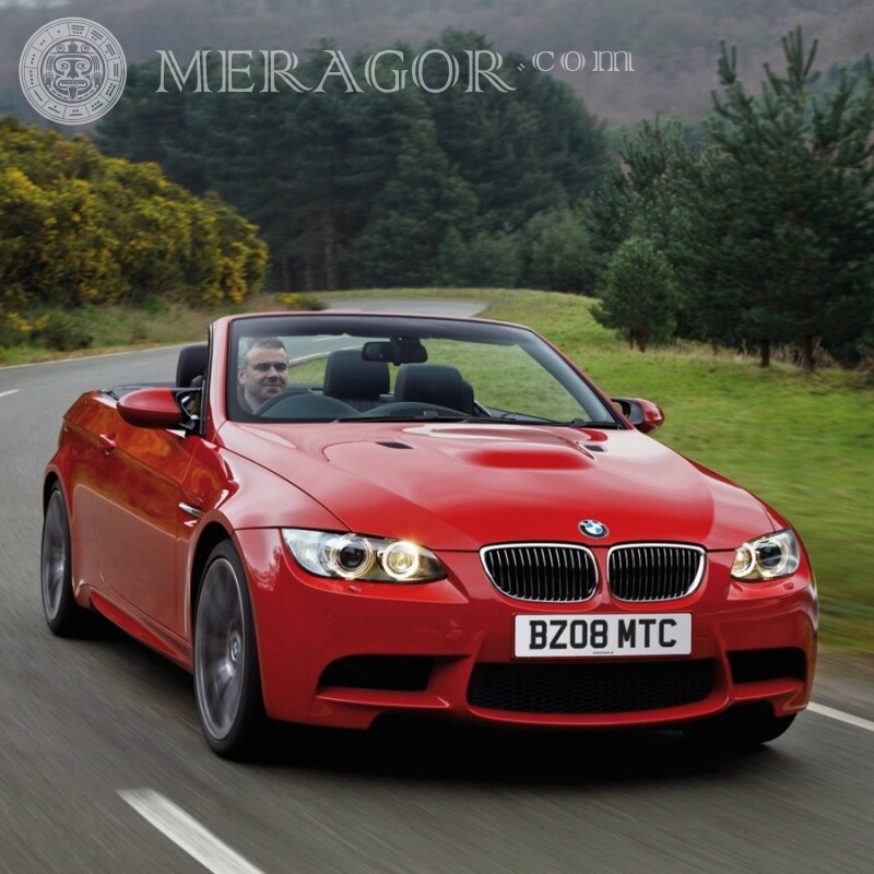 На аватарку скачать фотку BMW для девушки Автомобили Красные Транспорт