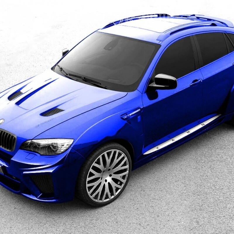 Photo of a BMW car on an avatar for a guy Cars Blue Transport