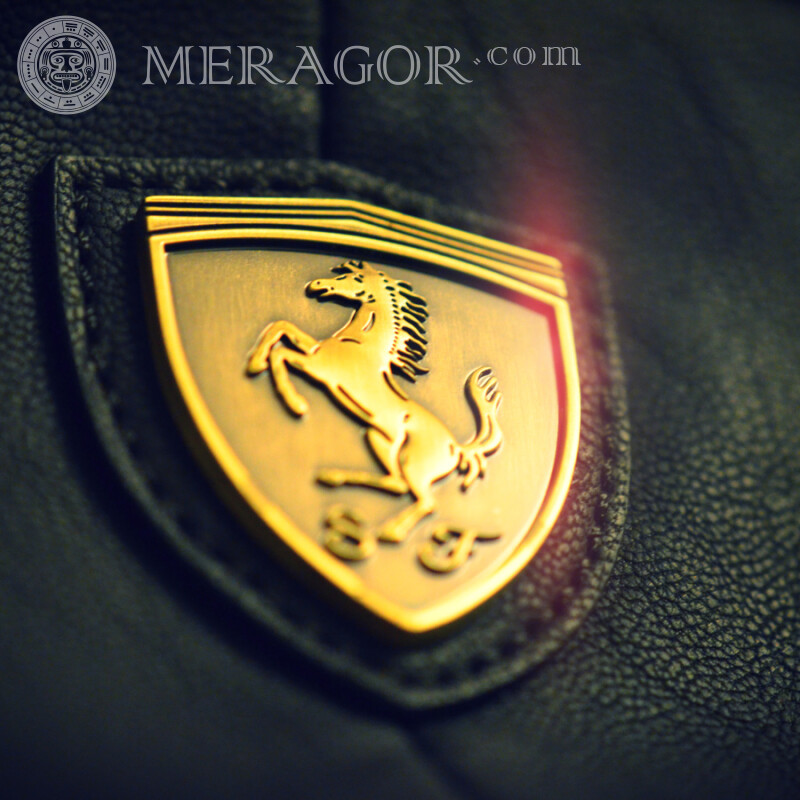 Logotipo de Ferrari en avatar Emblemas de coche Autos Logotipos