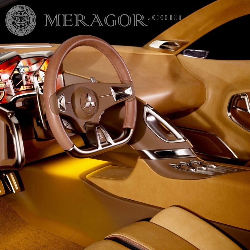 Interior del coche Mercedes en el avatar Autos Logotipos Transporte