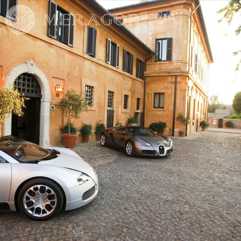 Foto de un super Bugatti en un avatar para un chico Autos Transporte