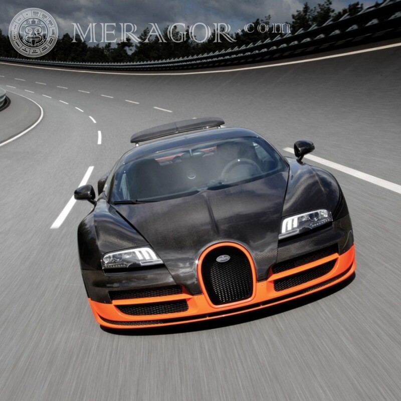 Téléchargez une photo d'une magnifique Bugatti sur l'avatar d'un mec Les voitures Transport