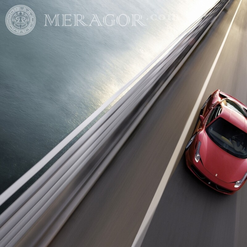 Foto de Ferrari para foto de perfil Autos Rojos Transporte