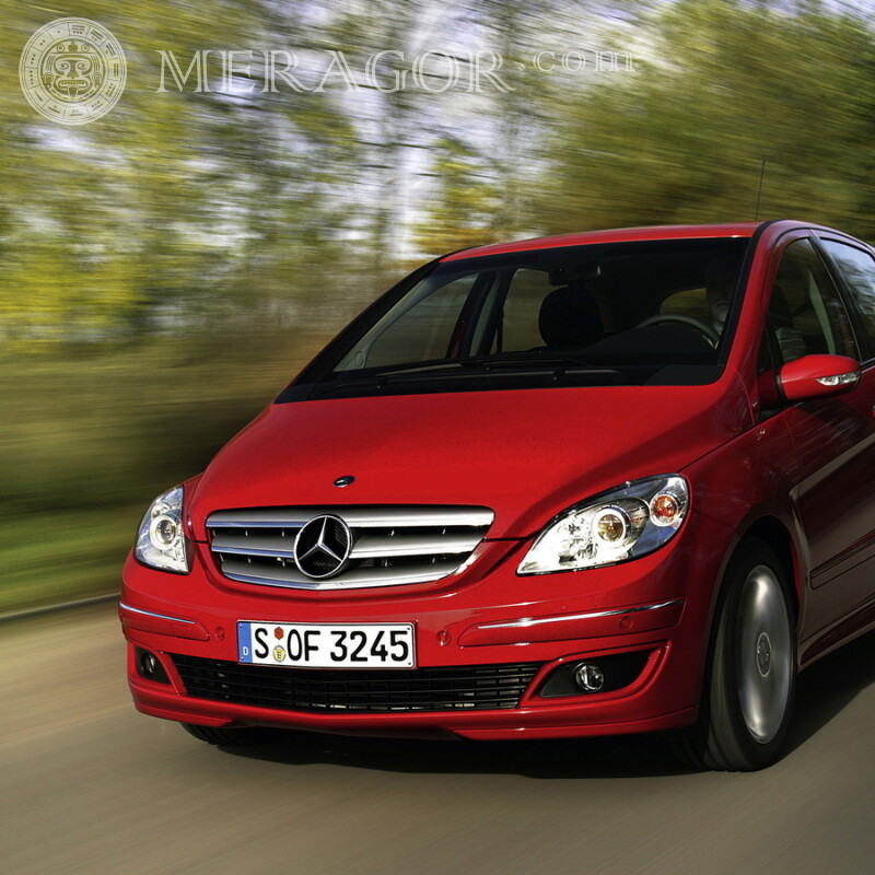 Завантажити на аватарку фото авто крутий Mercedes Автомобілі Червоні Транспорт