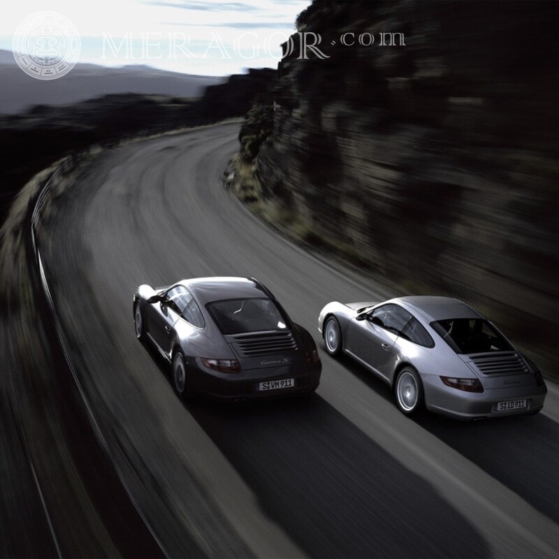 Laden Sie das Porsche-Bild auf den Avatar herunter Autos Transport