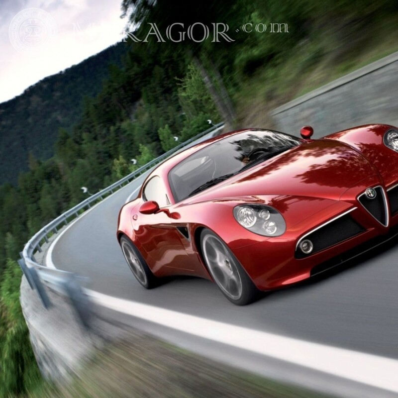Photo de la voiture à télécharger sur l'avatar sur la page VK Les voitures Rouges Transport