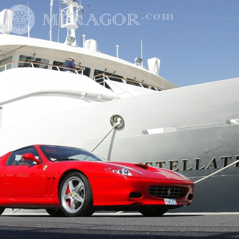 Скачать на аватарку фотку Ferrari Carros Reds Transporte