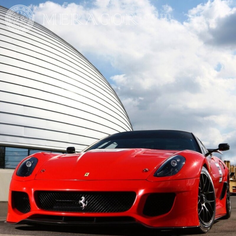 Картинка Ferrari на аву скачать Автомобили Красные Транспорт