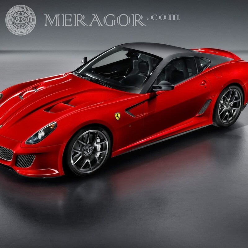 Descarga una imagen gratuita de un coche Ferrari para tu foto de perfil Autos Rojos Transporte