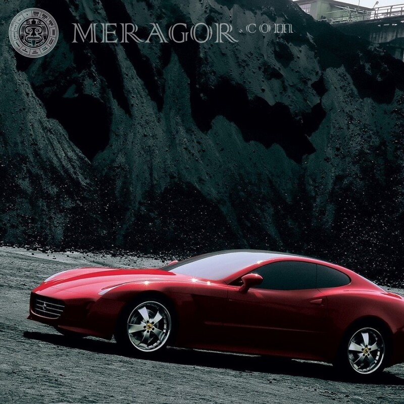 Завантажити на аватарку телеграм фото машини Ferrari Автомобілі Червоні Транспорт