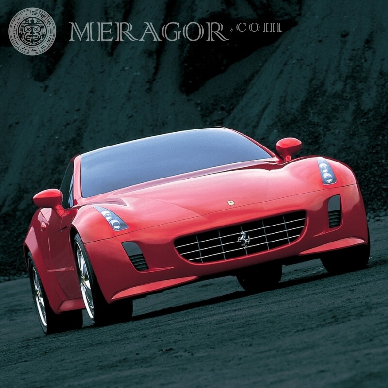 Завантажити фотку дорога Ferrari на аватарку Автомобілі Червоні Транспорт