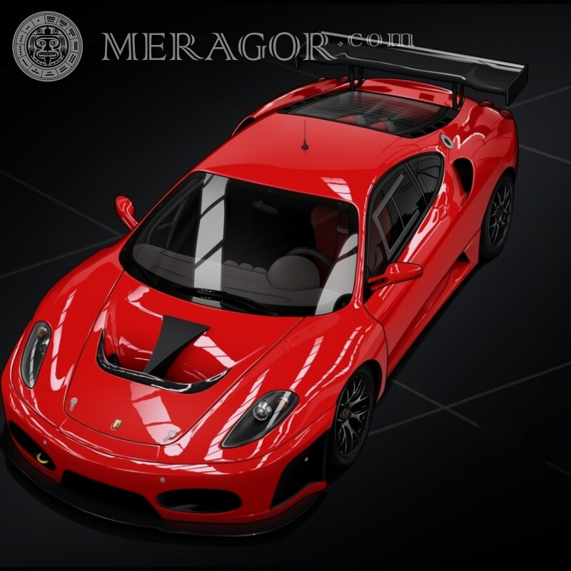 Фотка Ferrari скачать на аватарку Les voitures Rouges Transport