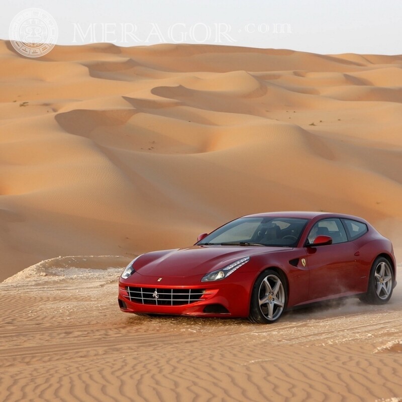 Ferrari скачать картинку на аватарку Автомобили Красные Транспорт
