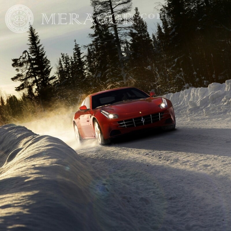 Ferrari завантажити фото на аватарку хлопчикові для ВатсАпп Автомобілі Червоні Транспорт