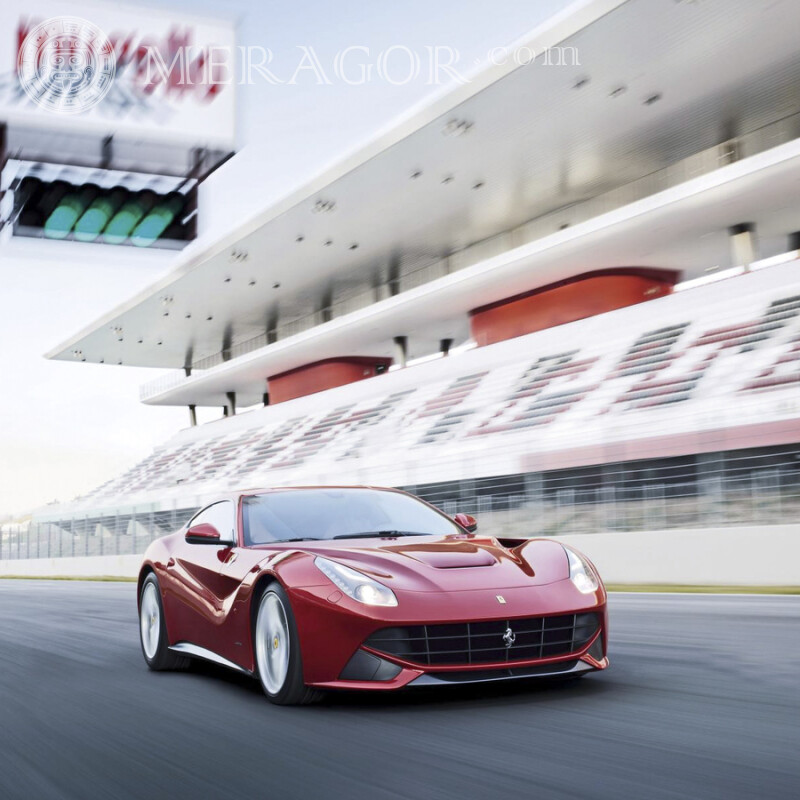 Descarga la foto de Ferrari en tu foto de perfil Autos Rojos Transporte