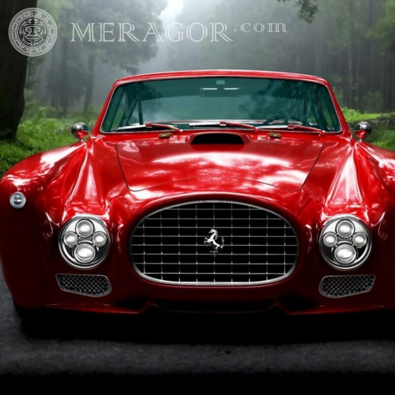 На аватарку скачать картинку Ferrari Автомобілі Червоні Транспорт