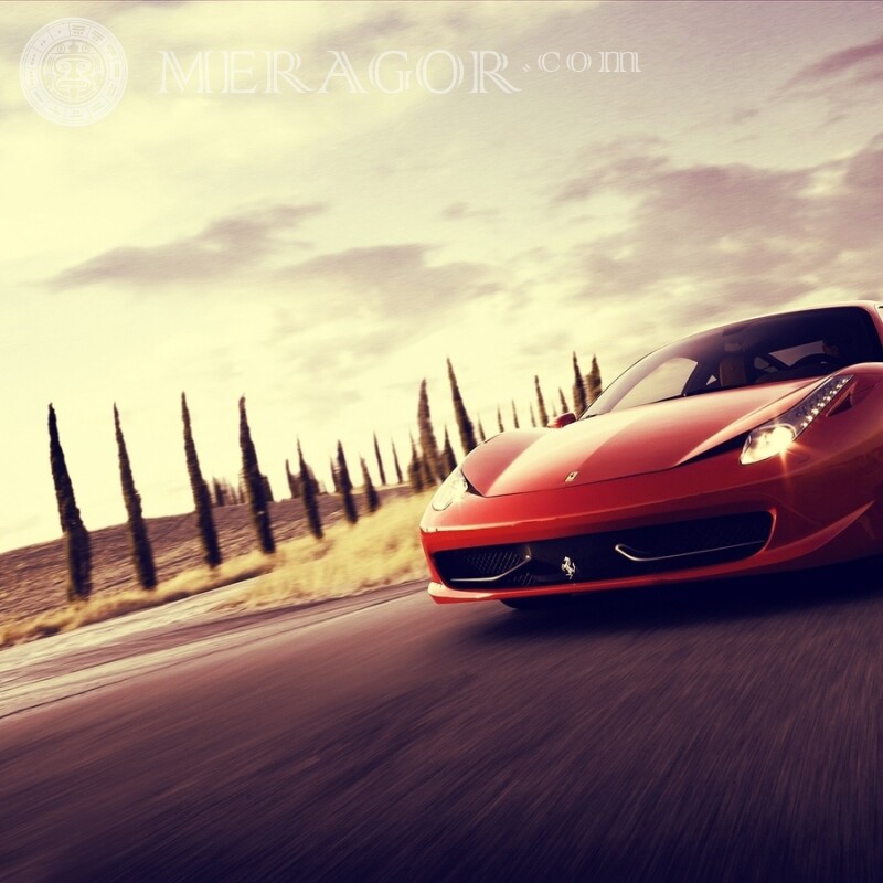 На аву фото Ferrari скачать Автомобили Красные Транспорт