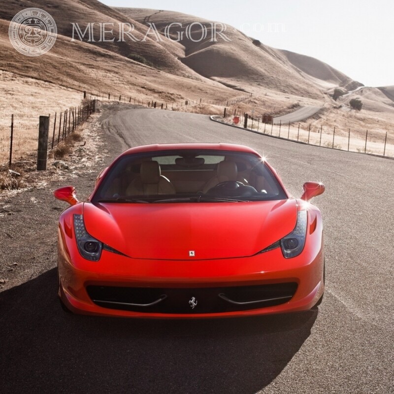 На аватарку Ютуб картинку Ferrari скачати Автомобілі Червоні Транспорт