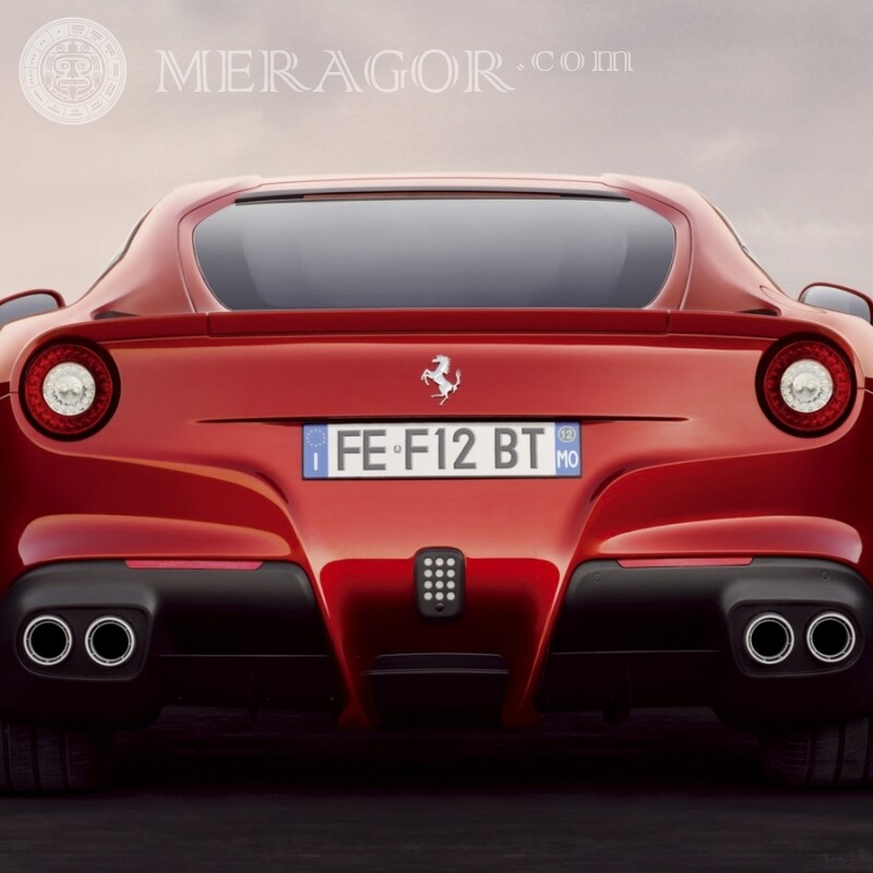 Laden Sie das Ferrari-Profilbild herunter Autos Rottöne Transport