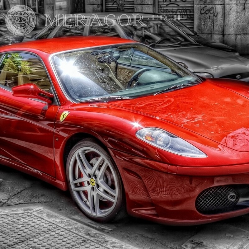 Картинка Ferrari Автомобили Красные Транспорт