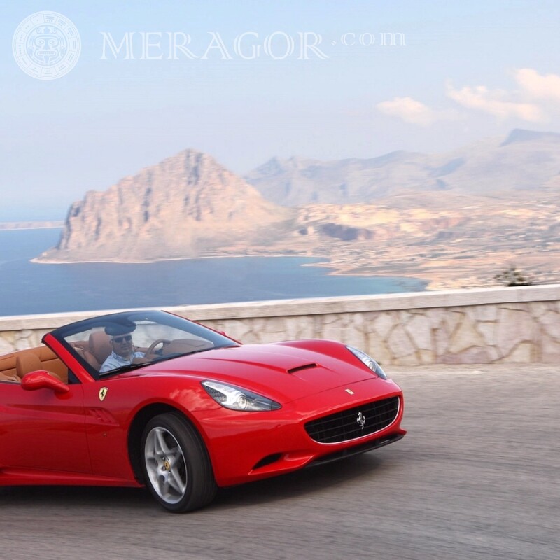 Descargar para avatar foto genial de un coche Ferrari Autos Rojos Transporte