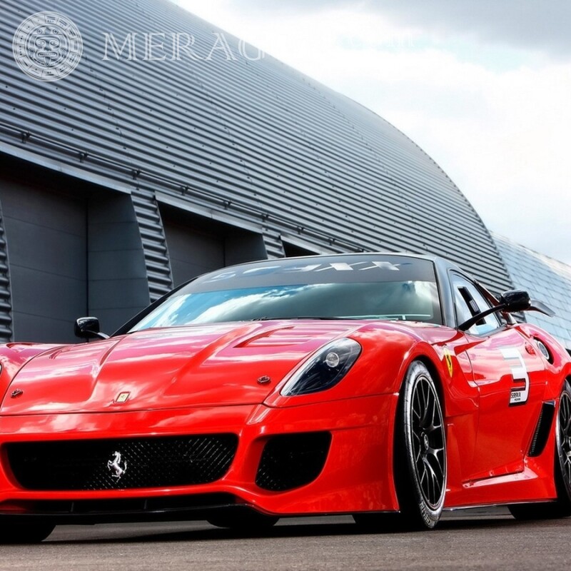 Завантажити на аватарку фотку авто Ferrari хлопчикові на профіль Автомобілі Червоні Транспорт