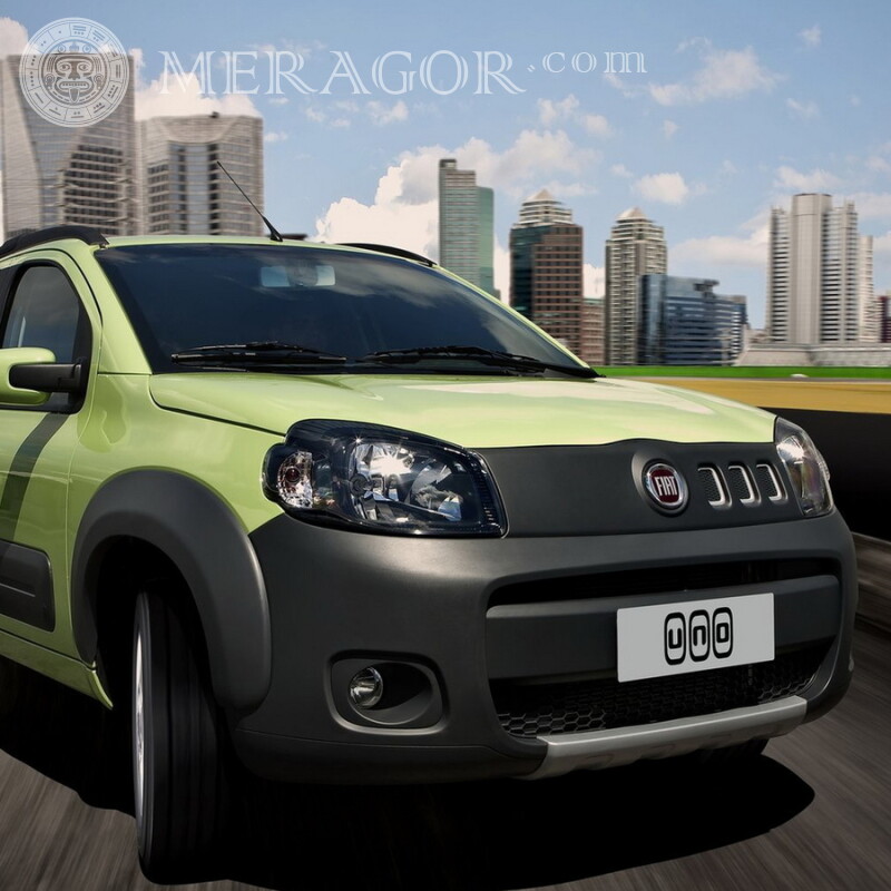 Foto de descarga de Fiat verde en avatar para niña Autos Transporte