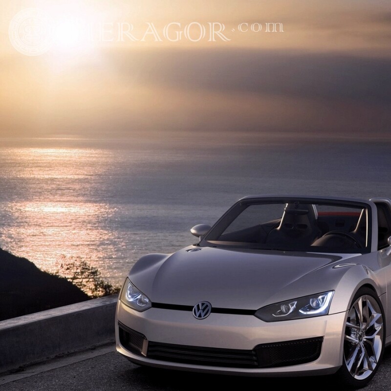 TikTok avatar élégant argent cabriolet Volkswagen télécharger la photo Les voitures Transport