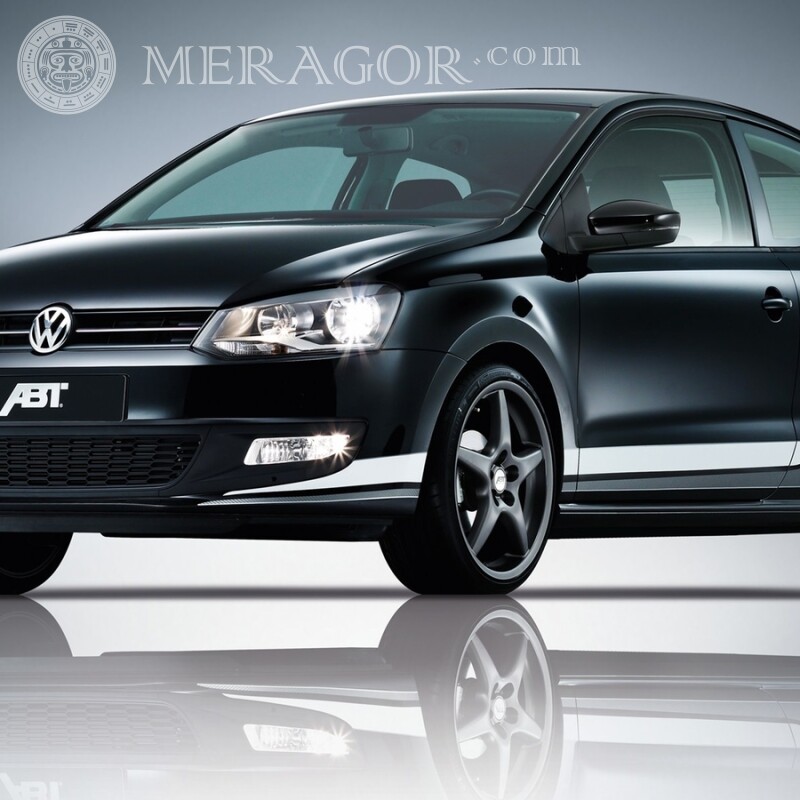 Крута аватарка для Ютуб розкішний чорний Volkswagen завантажити фото Автомобілі Транспорт