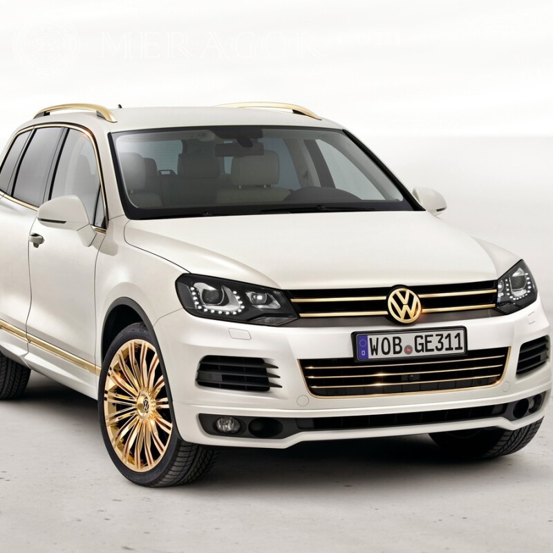 Крута аватарка для ТікТок шикарний білий Volkswagen завантажити фото Автомобілі Транспорт