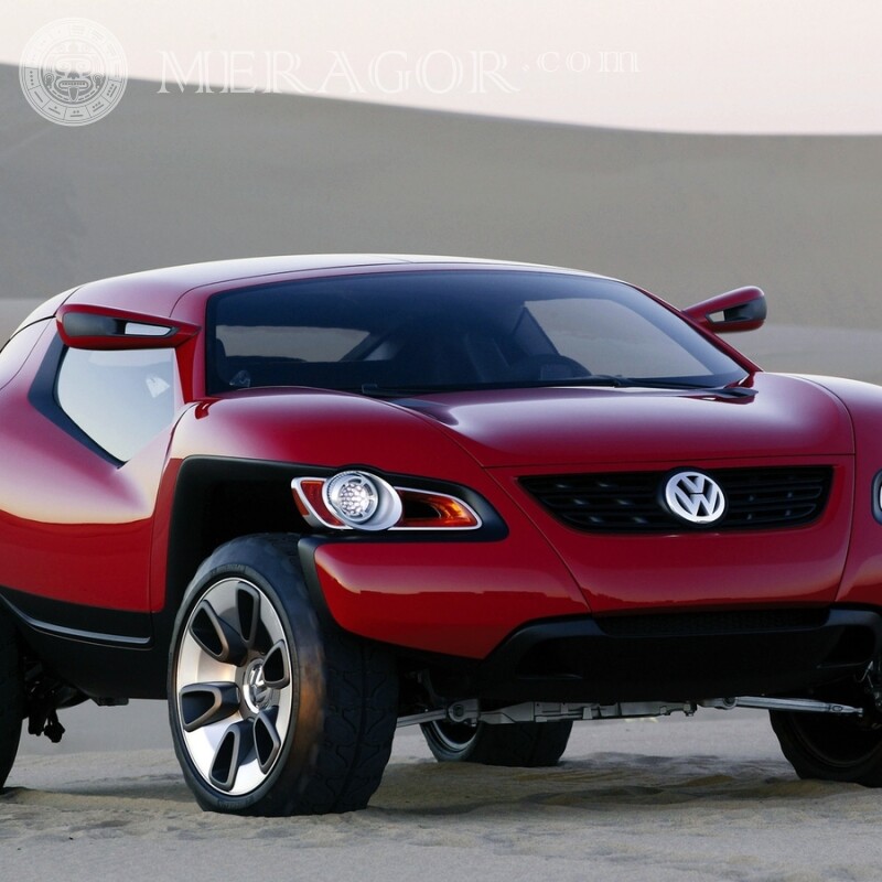 Аватарка для TikTok неймовірний червоний Volkswagen завантажити фото Автомобілі Транспорт