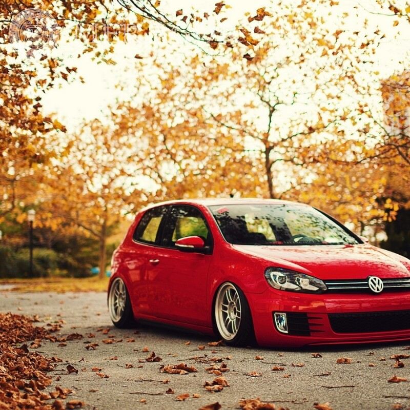 Аватарка на ВатсАпп отличный красный Volkswagen скачать фото бесплатно Autos Transport
