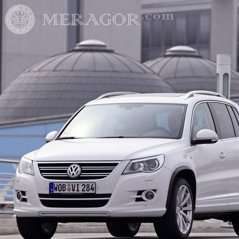 Аватарка на телефон шикарный белый Volkswagen скачать фото Автомобили Транспорт