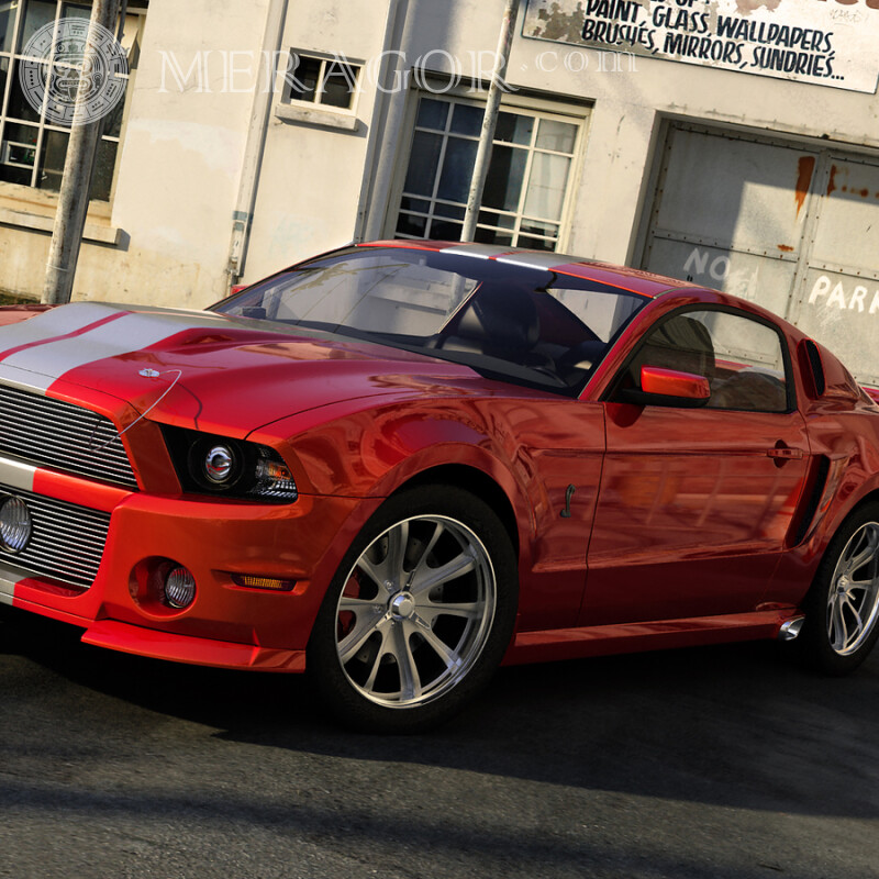 Dear red Ford Mustang download photo for girl Cars Transport
