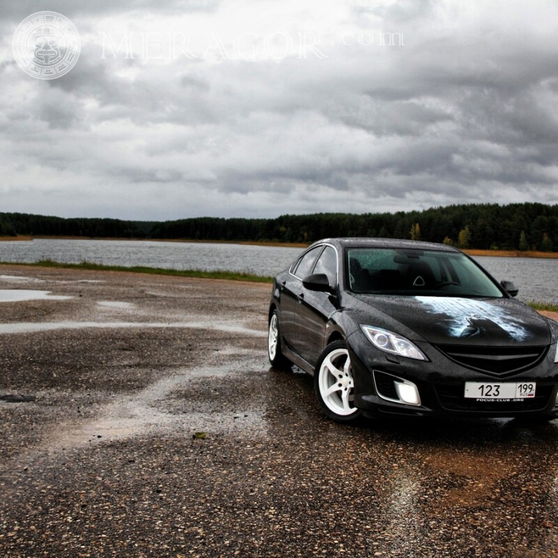Stilvolles schwarzes Ford-Download-Foto auf Ihrem Profilbild Autos Transport