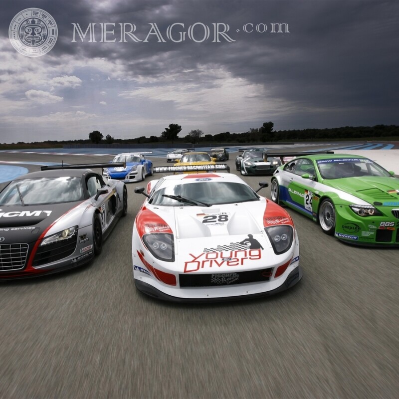 Des voitures de course cool télécharger l'image sur l'avatar pour TikTok Course Les voitures Transport