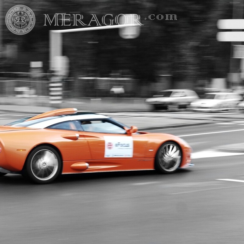 Роскошный гоночный автомобиль скачать фотографию на аватарку в ВК Carrera Autos Transporte